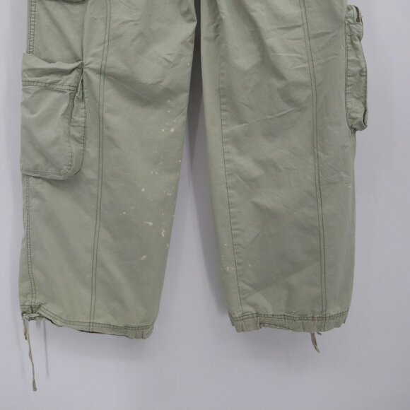 Urban Outfitters Cargo Pants Women M Green Slouchy Goblincore Fairy Grunge Loose - Picture 14 of 16
